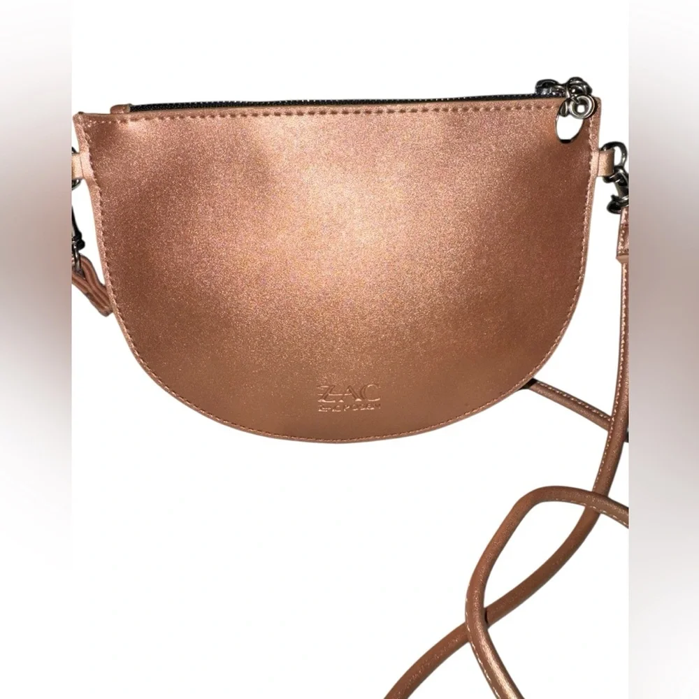 Zac Posen  Celia Rose Gold Metallic Mini Crossbody Bag - Picture 2 of 7